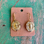 Jeweled OLG Pendant Necklace and Earrings