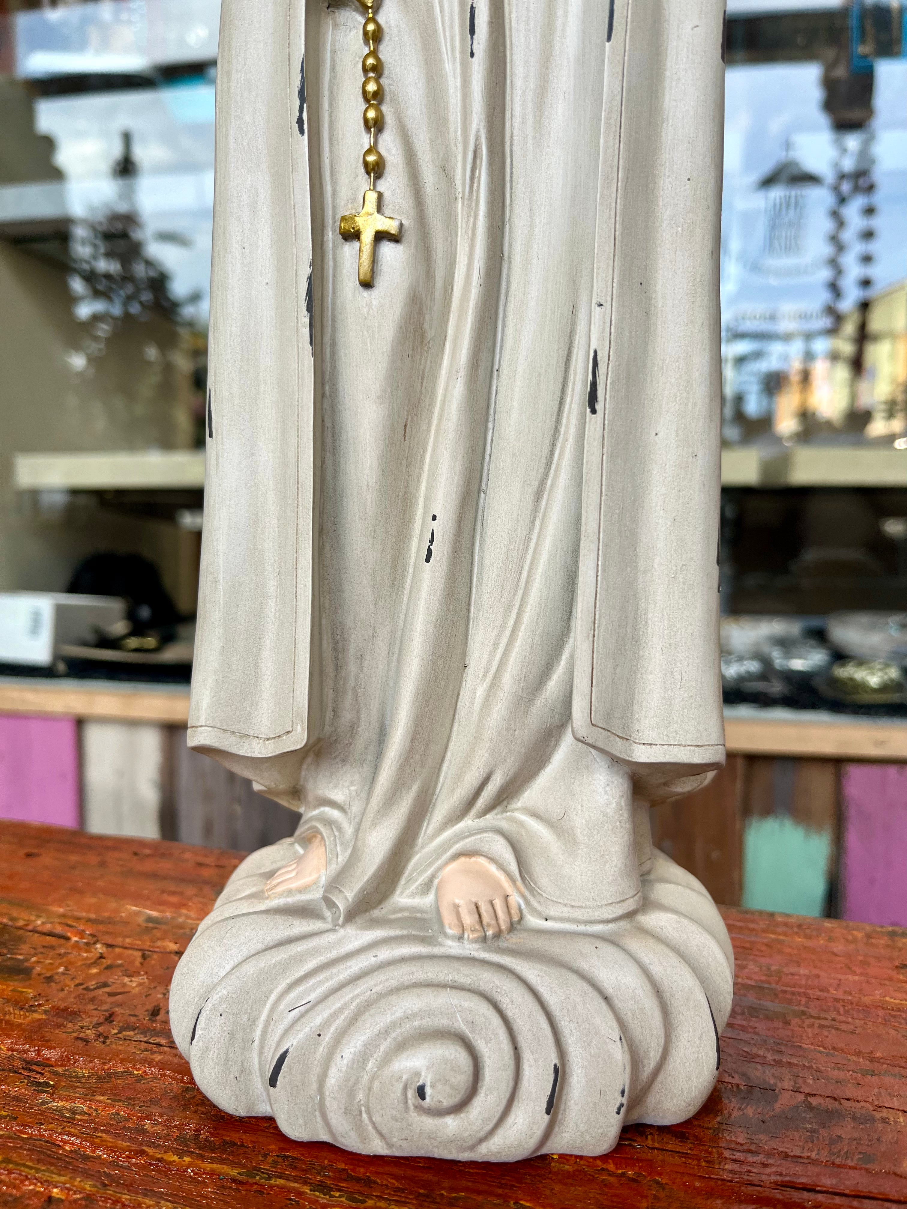 21" Our Lady of Fatima Vintage Inspired Statue