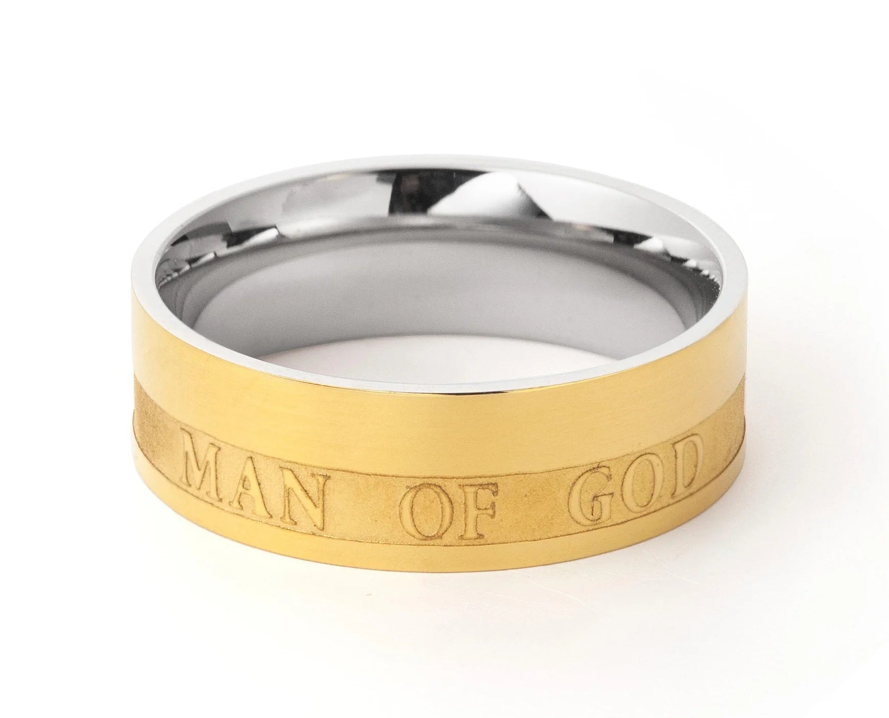 Gold "Man of God" Ring
