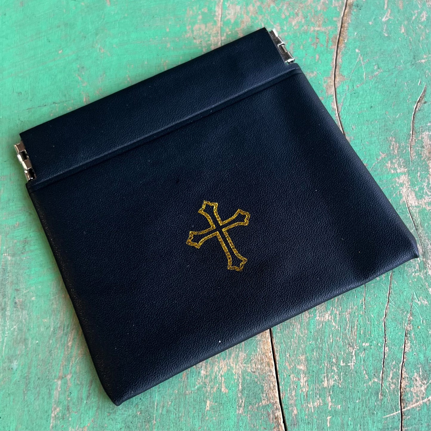 Vinyl Rosary Squeeze Top Pouch