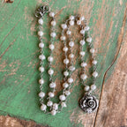 Sweet Rose Pearl Necklace or Earrings
