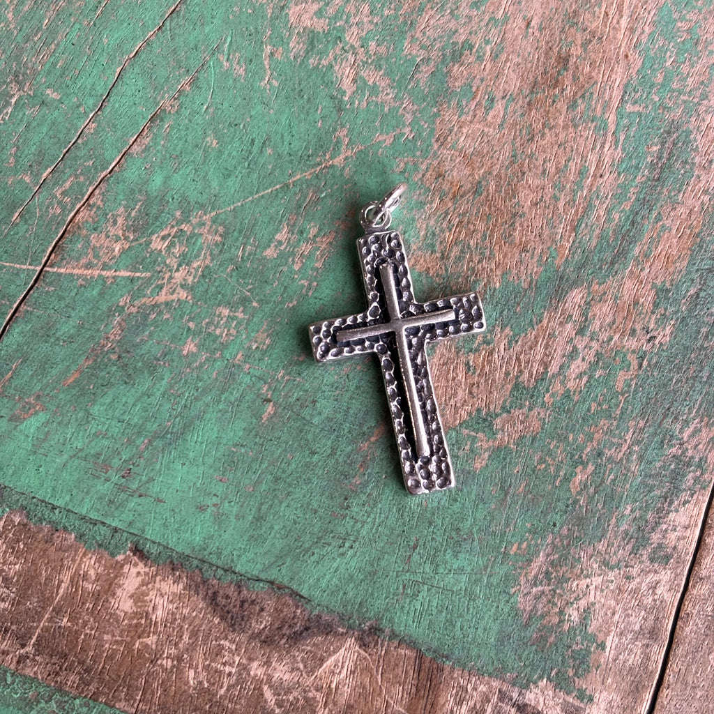 Sterling Silver Raised Cross