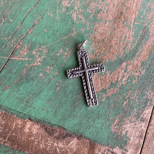 Sterling Silver Raised Cross