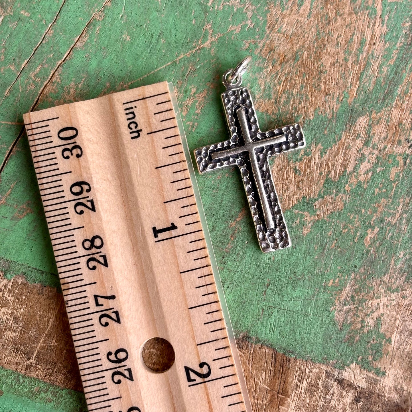 Sterling Silver Raised Cross