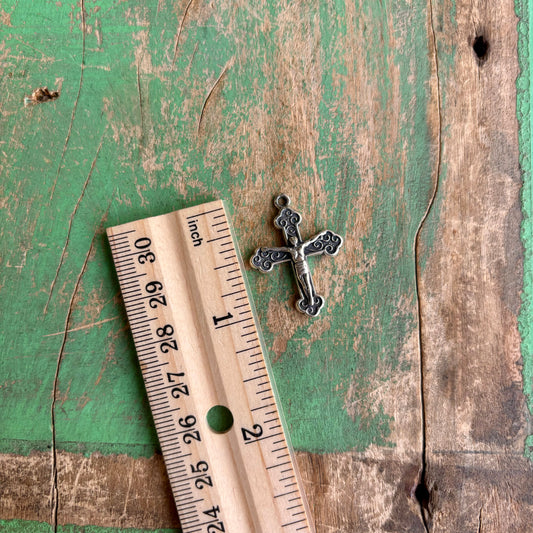 Sterling Silver Rounded Crucifix