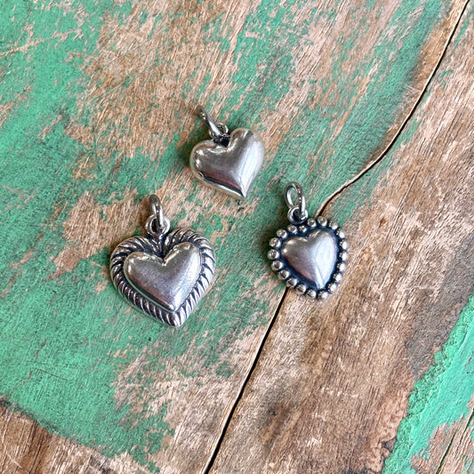 Sterling Silver Small Heart Charms