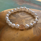 Pearlized Czech Glass St Benedict Beaded Bracelet