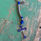 Clip-on Blue Paracord Decade Rosary