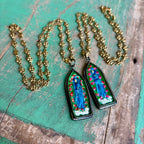 Lydia Gold Floral Stainless Steel Art Necklace