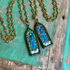 Lydia Gold Floral Stainless Steel Art Necklace