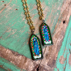 Lydia Gold Floral Stainless Steel Art Necklace