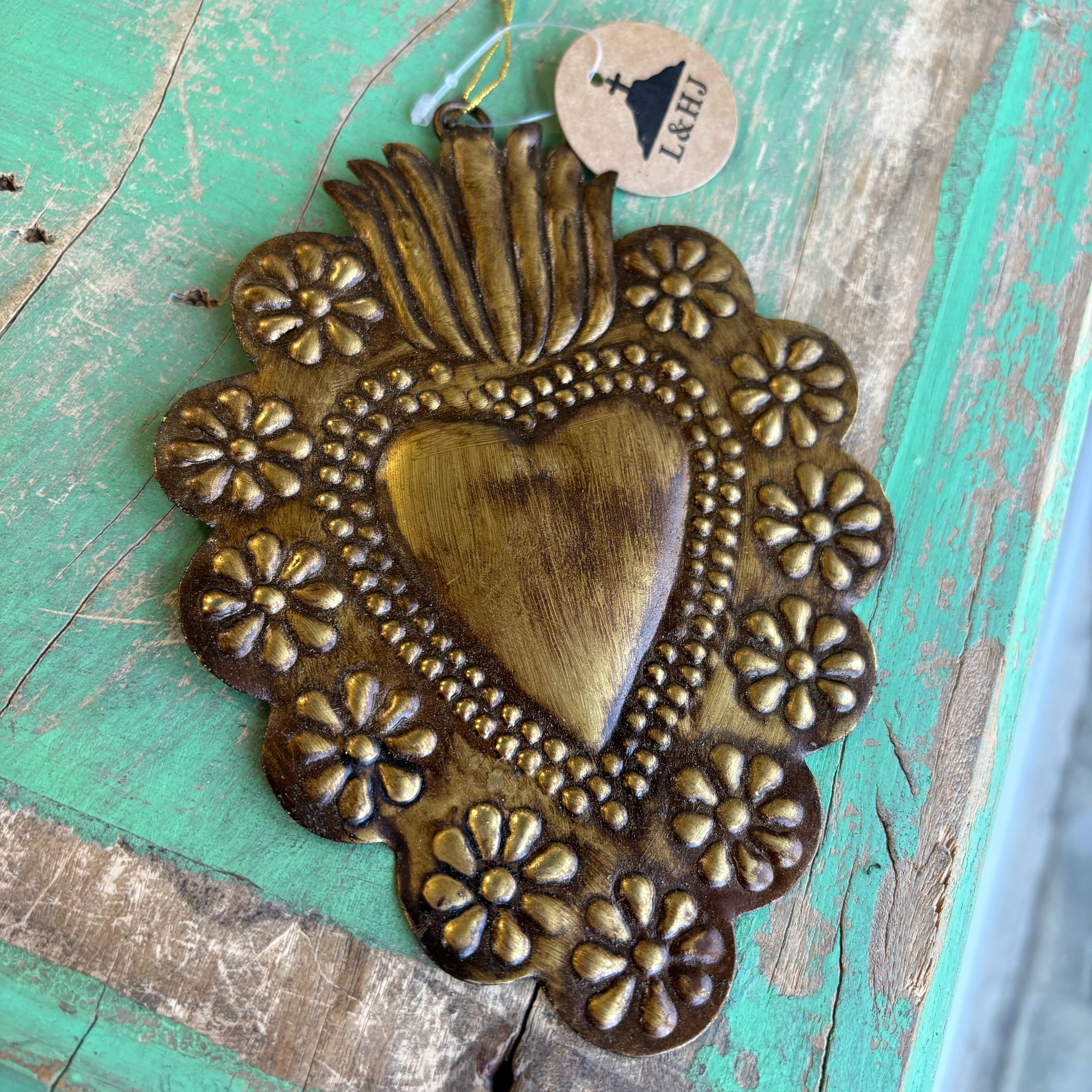 Floral Tin Sacred Hearts