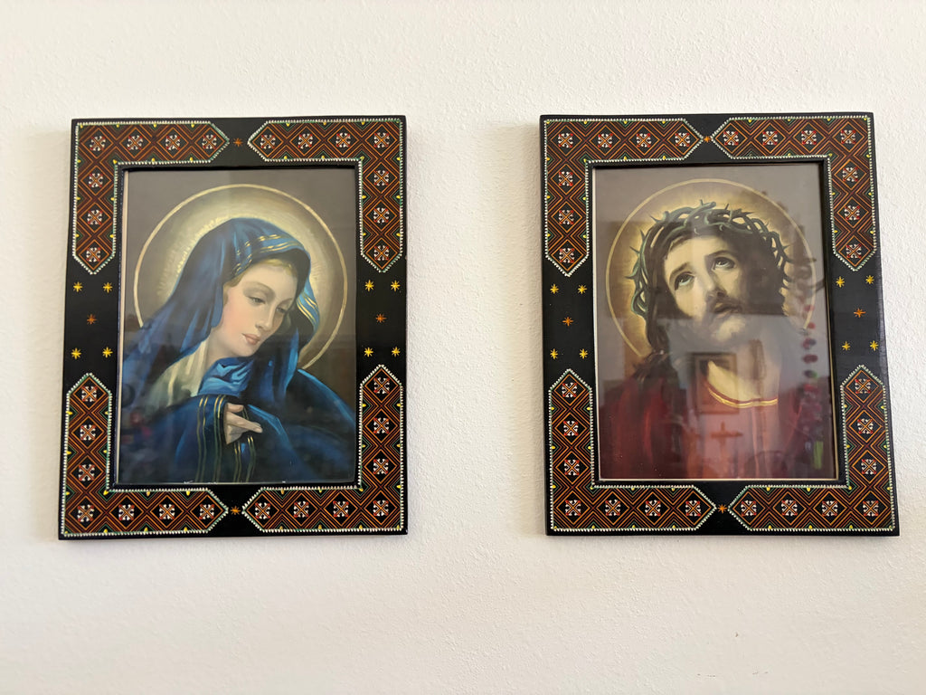 Tramp Art with Religious Images