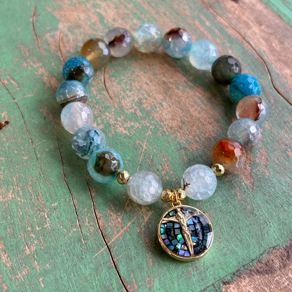 Mosaic Crucifix Bracelet, Earrings or Necklace