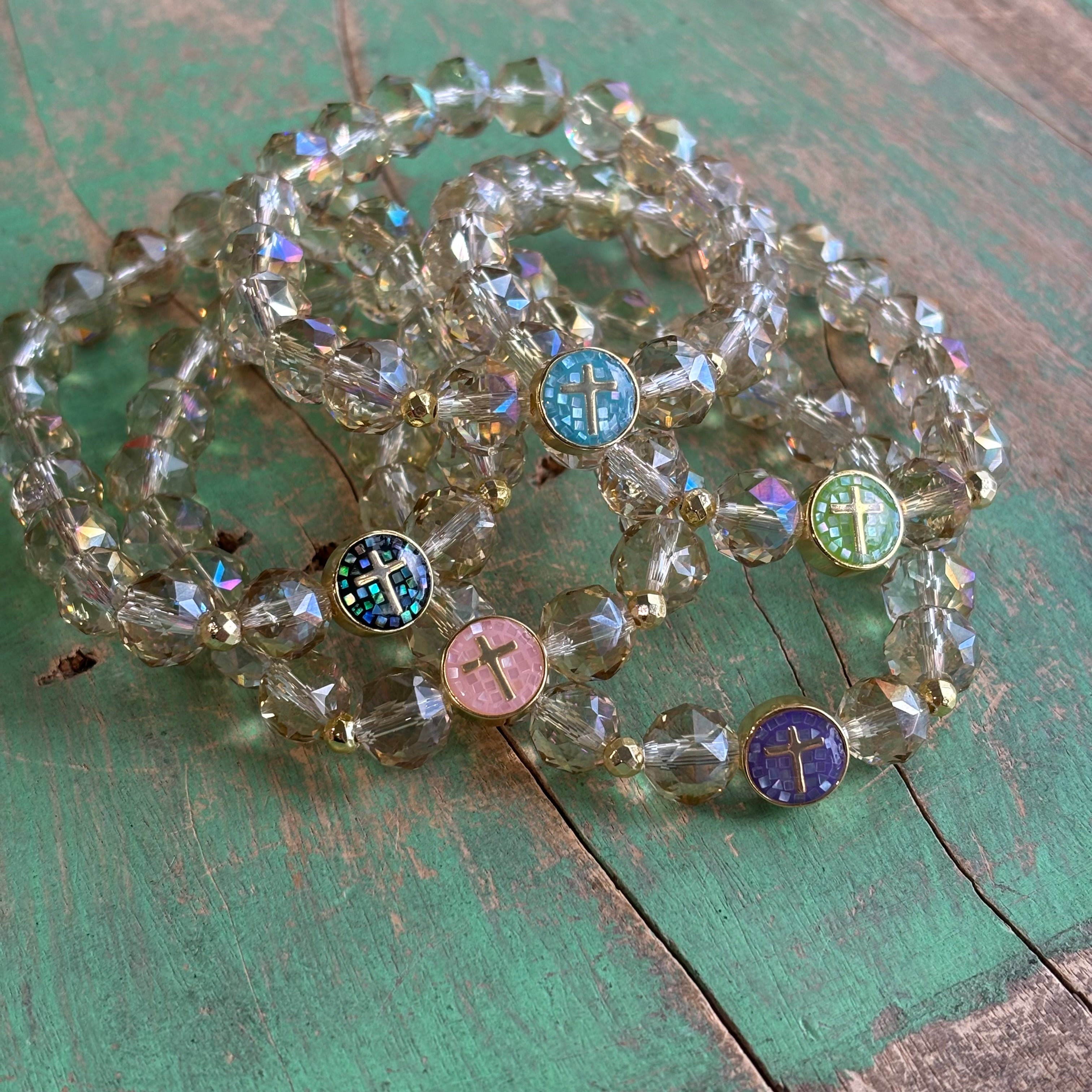 Crystal Mosaic Bracelet or Earrings