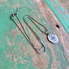 Stainless Steel Oval St Benedict Adjustable Chain Necklace or Earrings