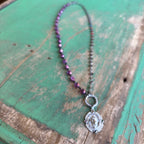 Pink and Silver Guadalupe Necklace
