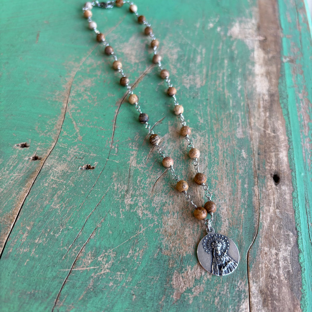 Reyna Natural Jasper Necklace or Earrings