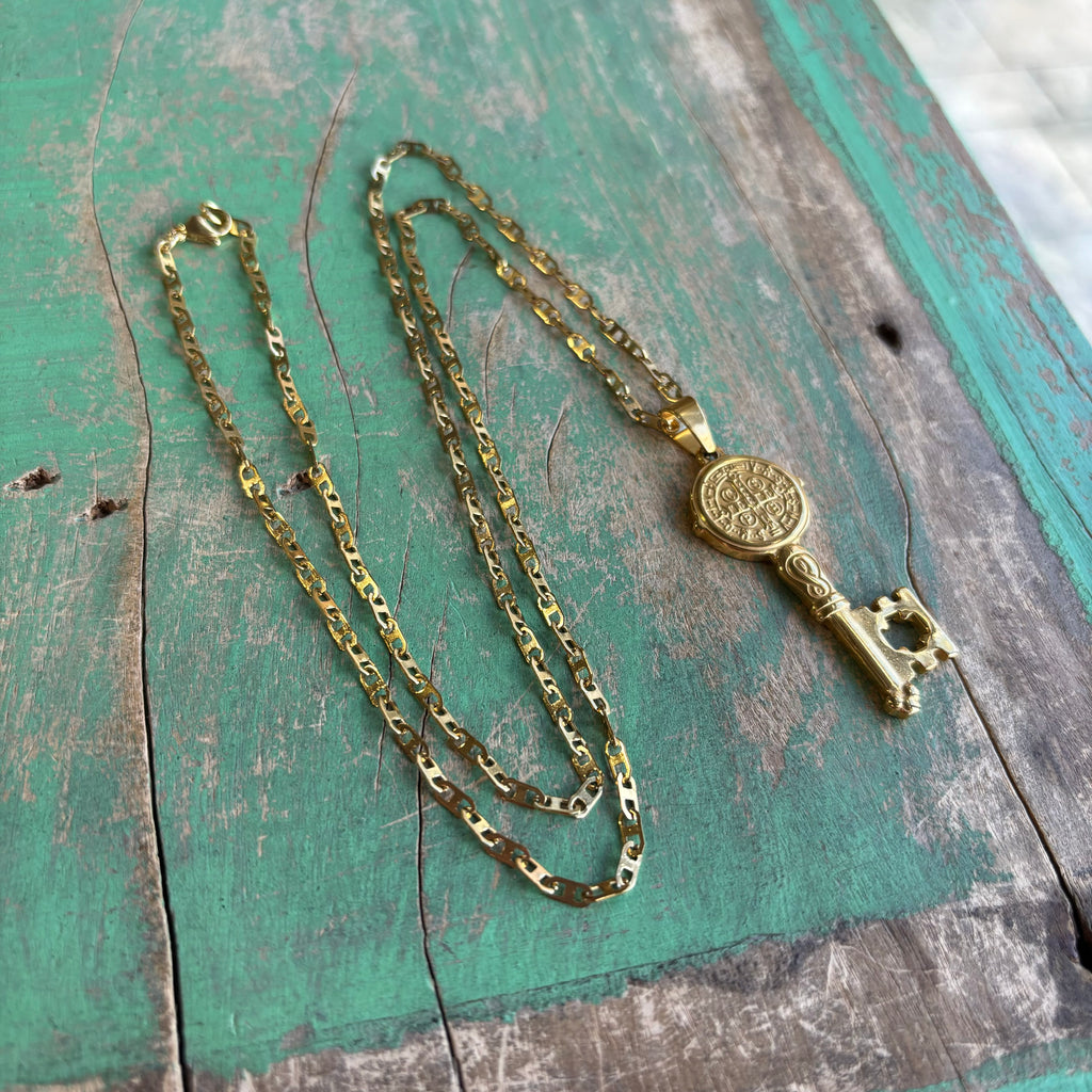 St Benedict Protection Key Necklace
