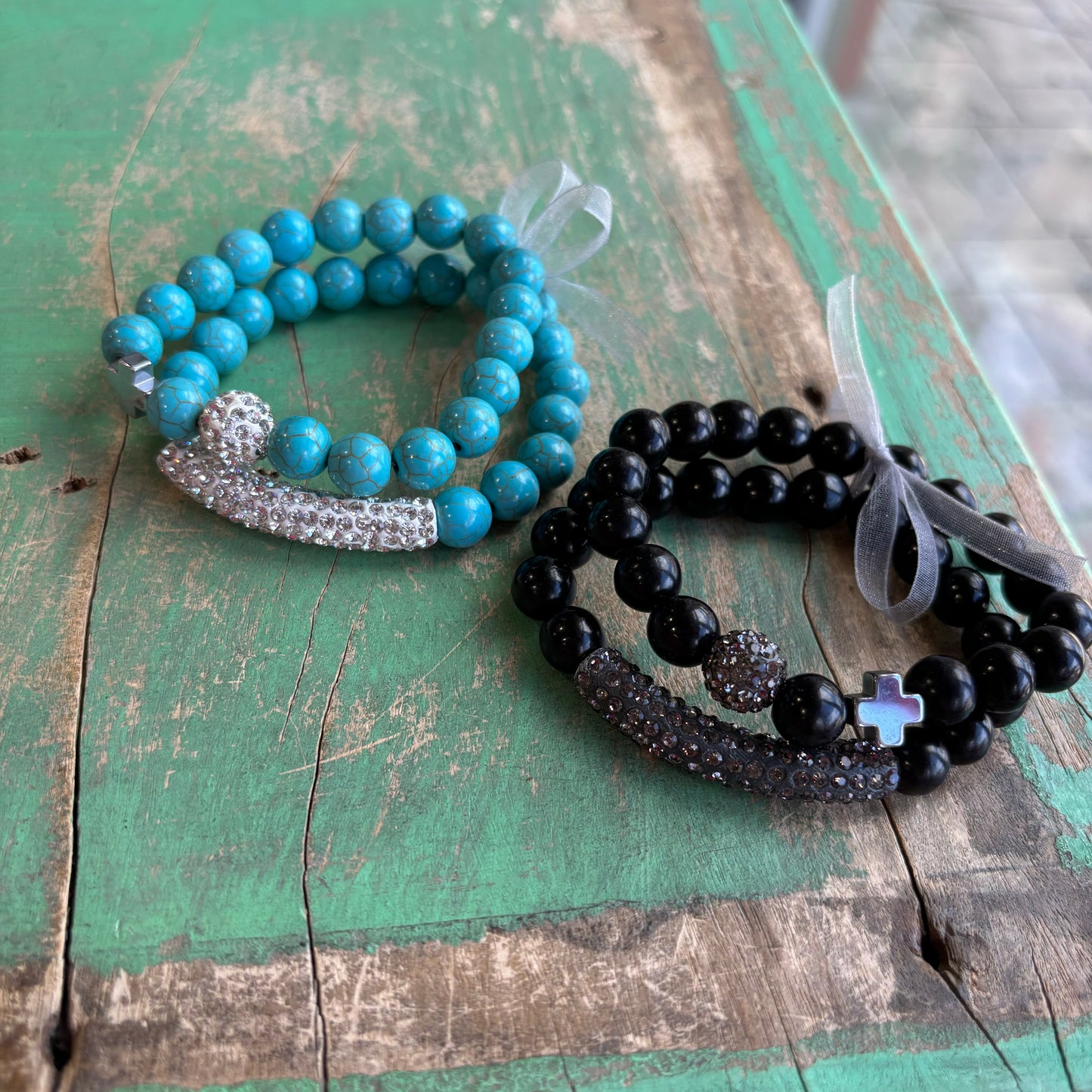 Sparkle Faith Bracelet Stack