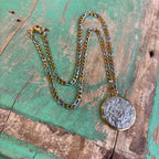 Two Tone OLG Figaro Chain Necklace