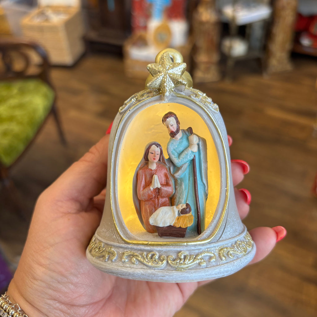 Bell Nativity LED Figurine