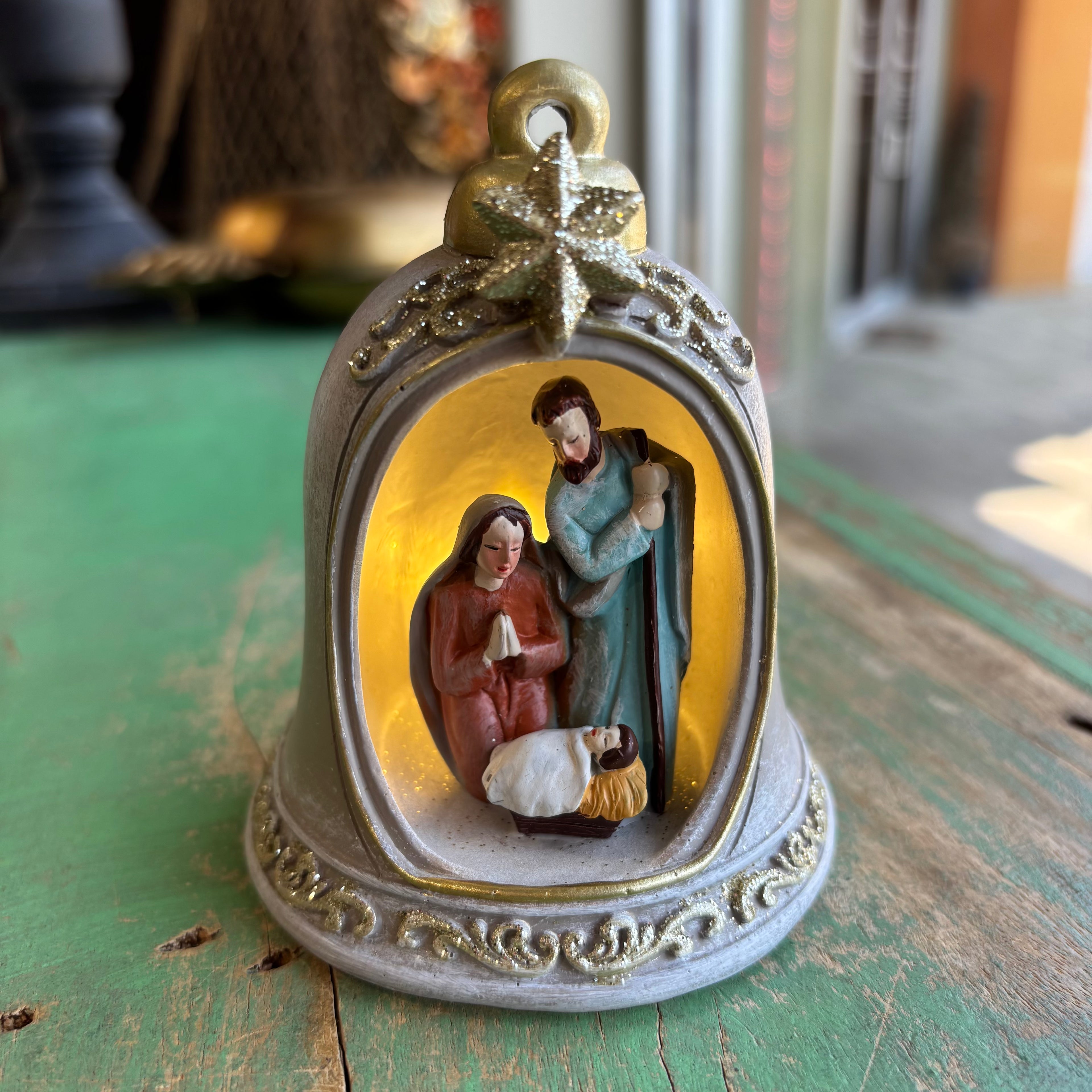 Bell Nativity LED Figurine