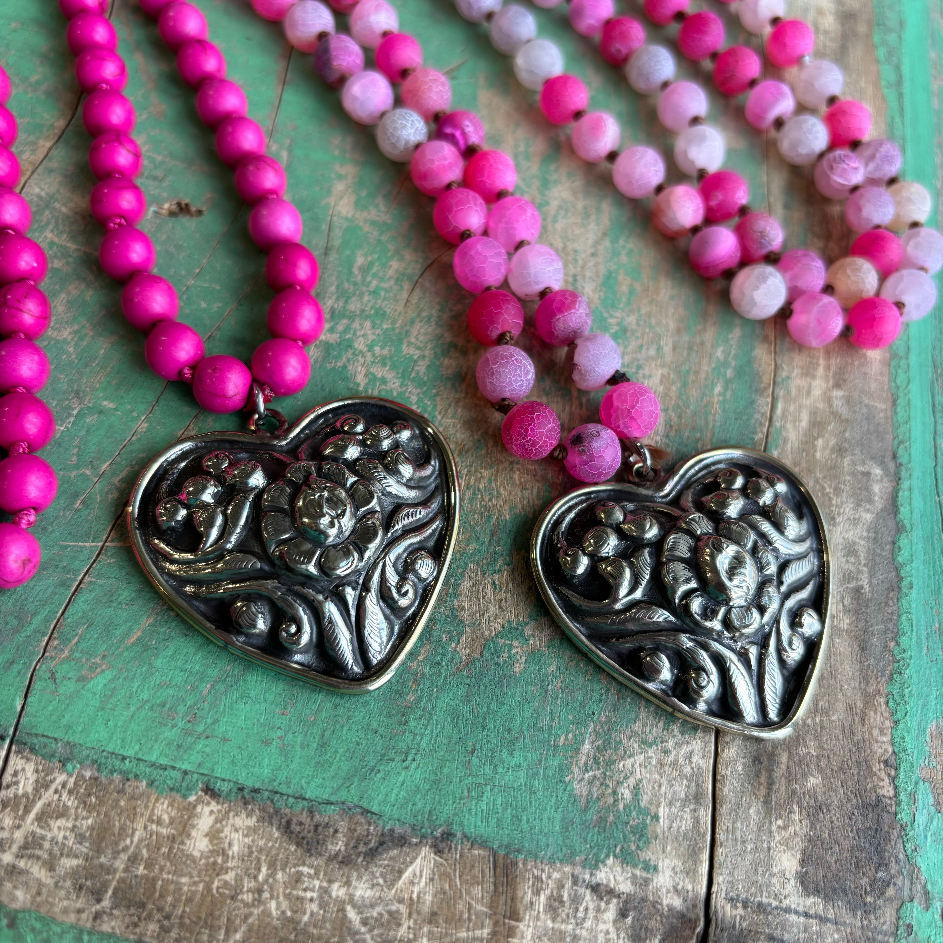 Lovely Pink Heart Necklace