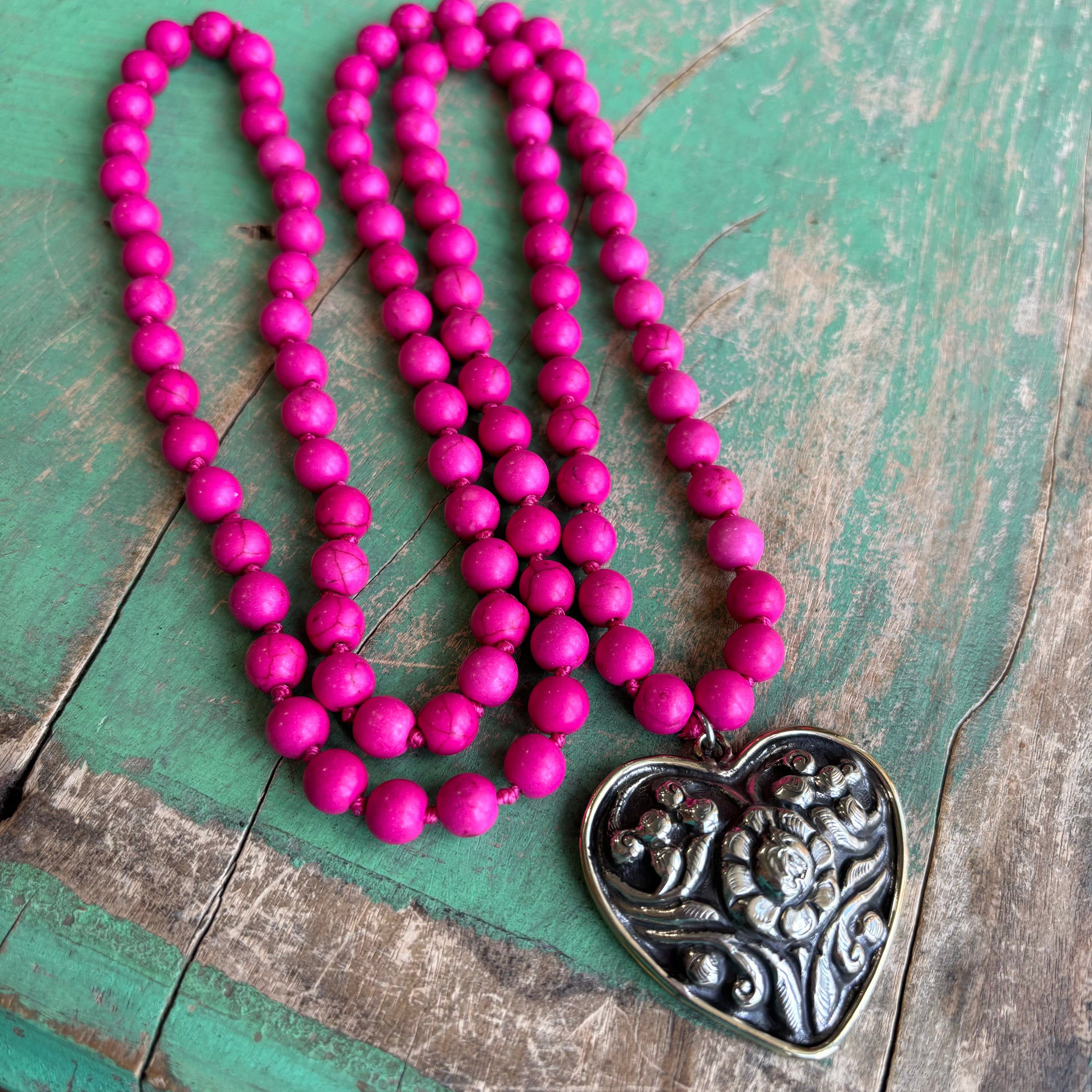 Lovely Pink Heart Necklace