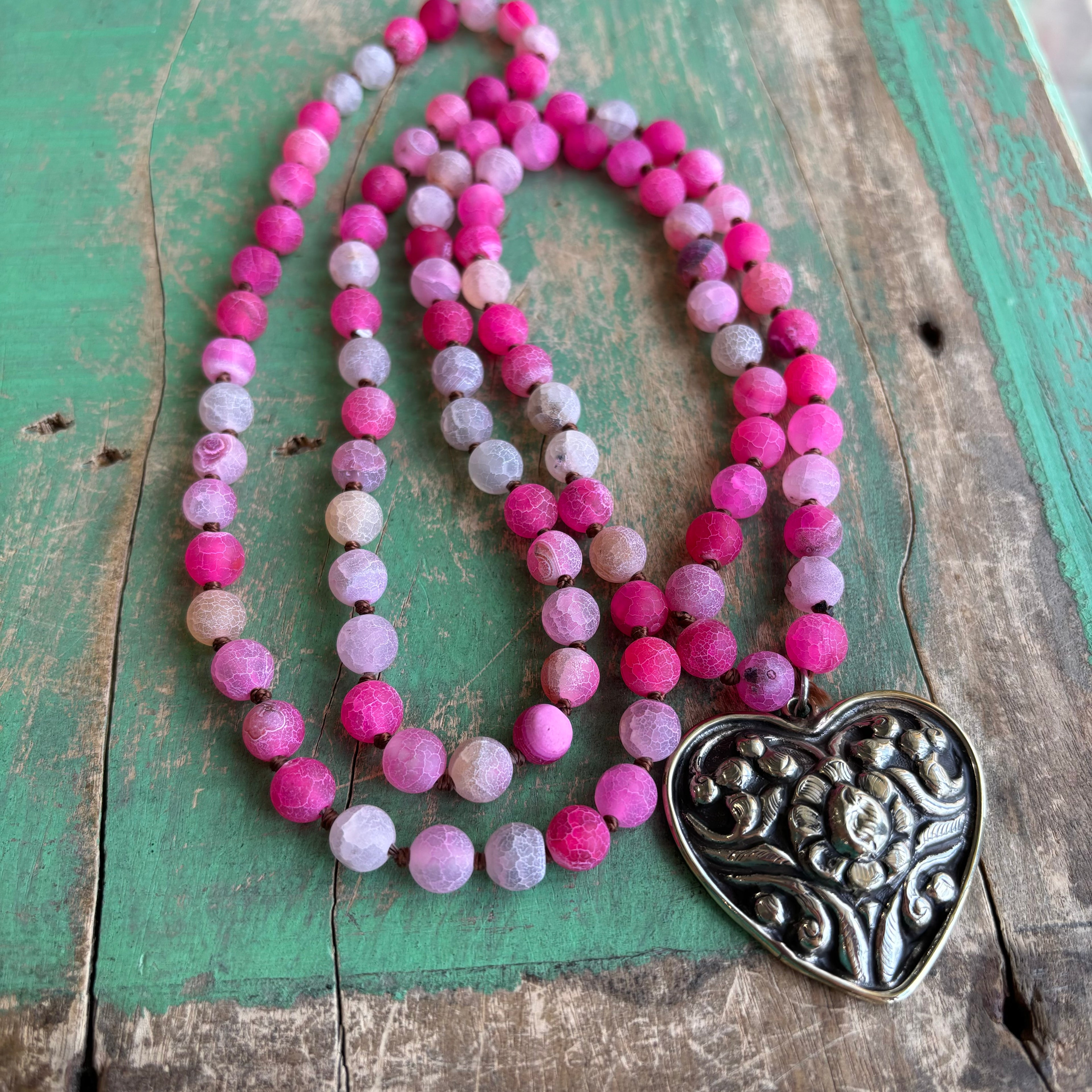 Lovely Pink Heart Necklace