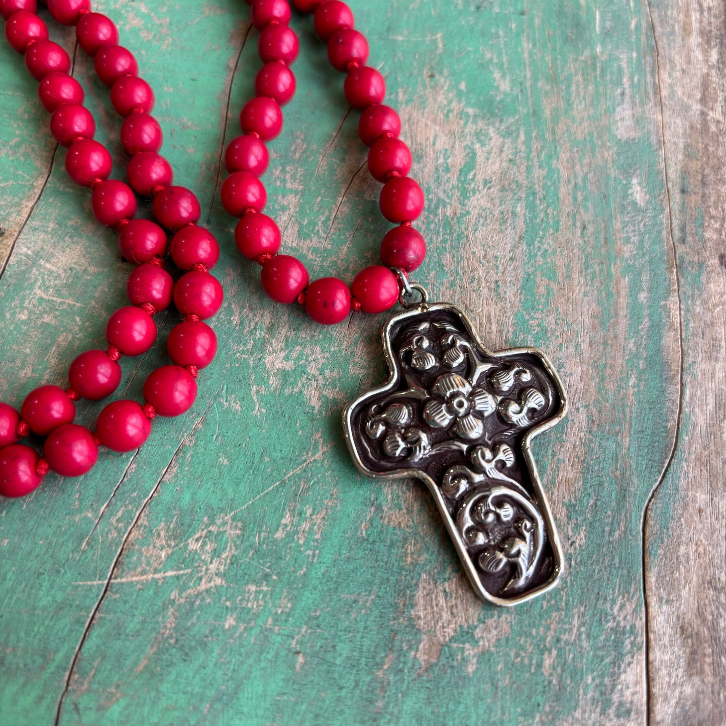 Passion Red Cross Necklace