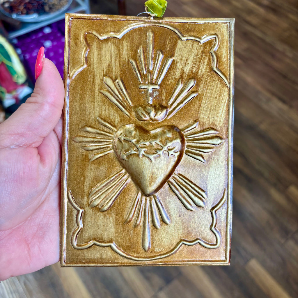 Rectangular Sacred Heart Ornament