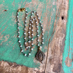 Dainty Pearls with Bronze Sacred Heart Necklace or Earrings