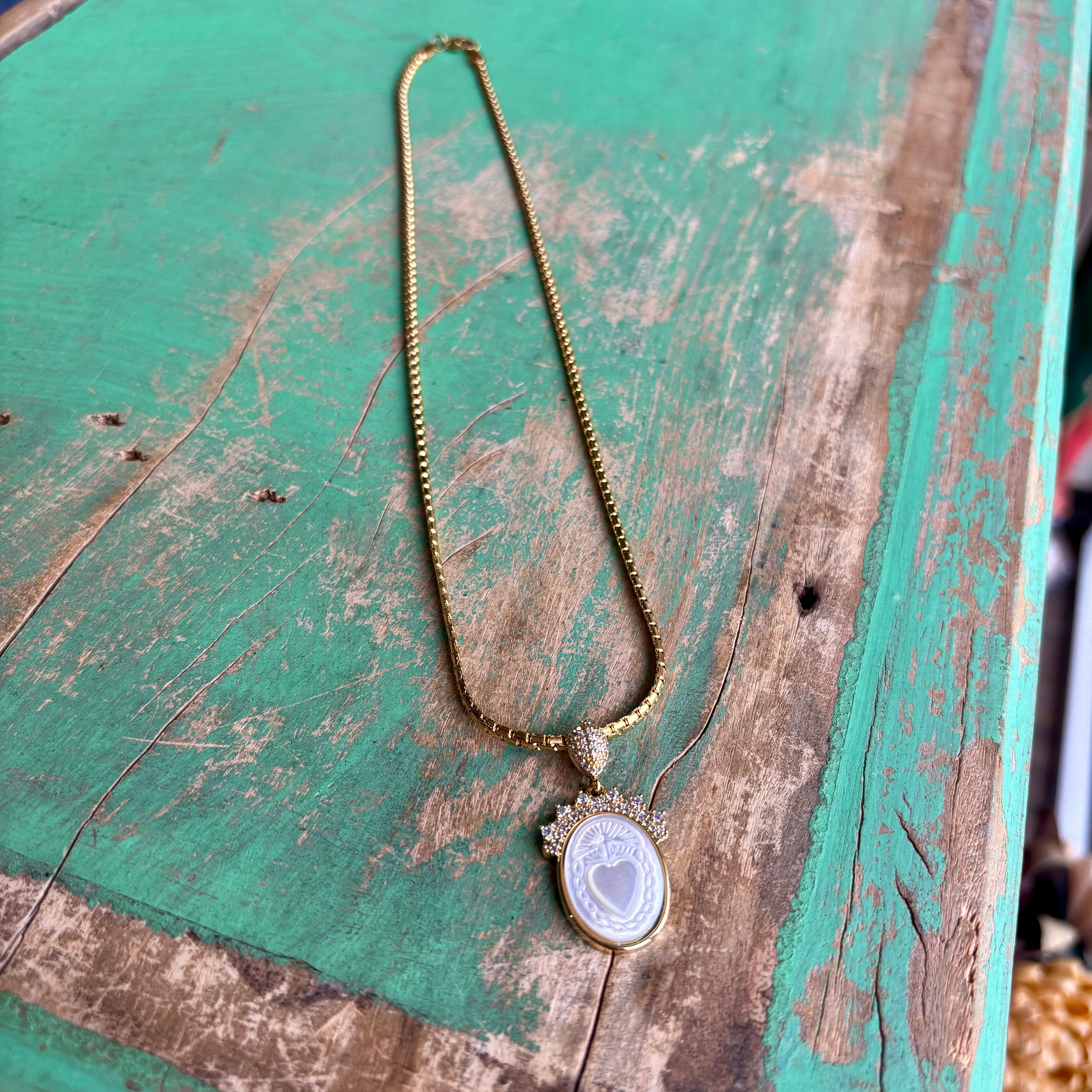 Elegant Sacred Heart of Jesus Necklace