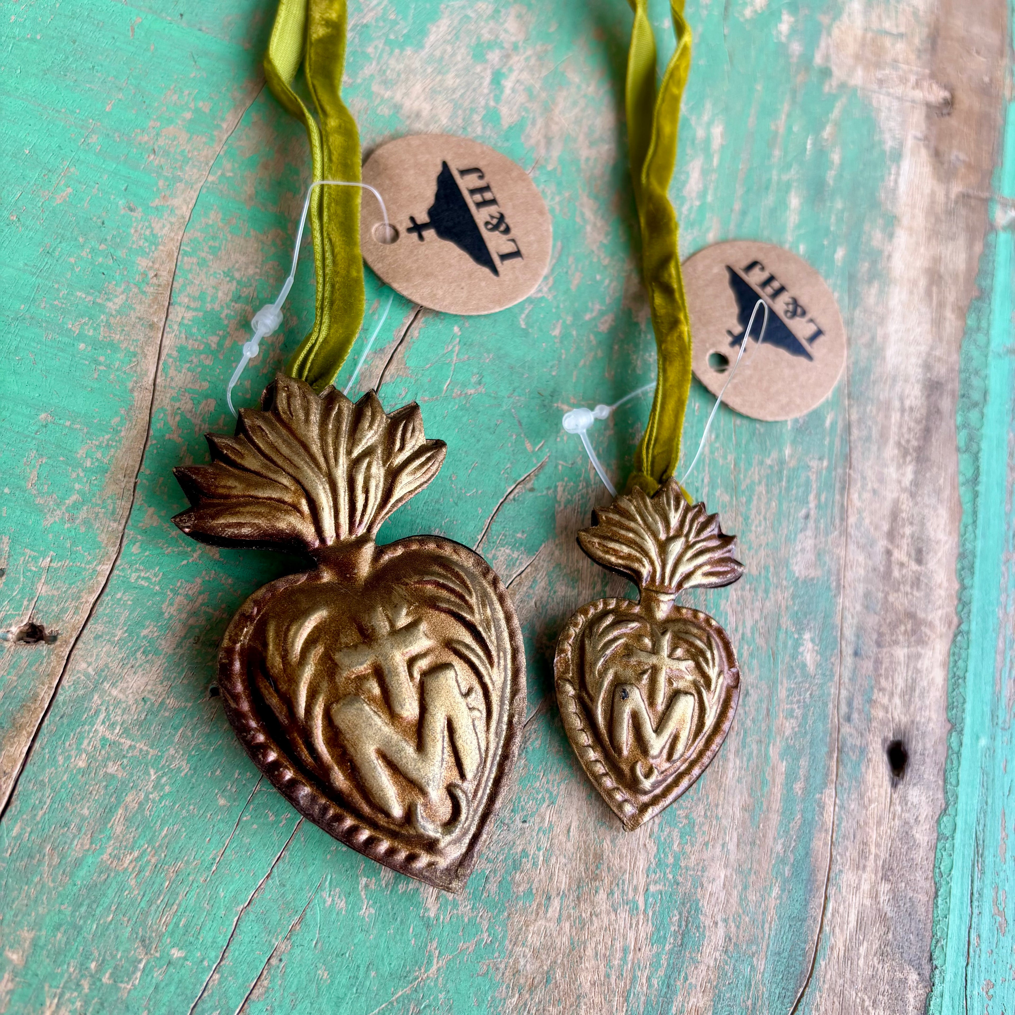 To Jesus Through Mary Sacred Heart Bubble Ornaments