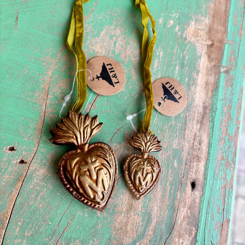 To Jesus Through Mary Sacred Heart Bubble Ornaments