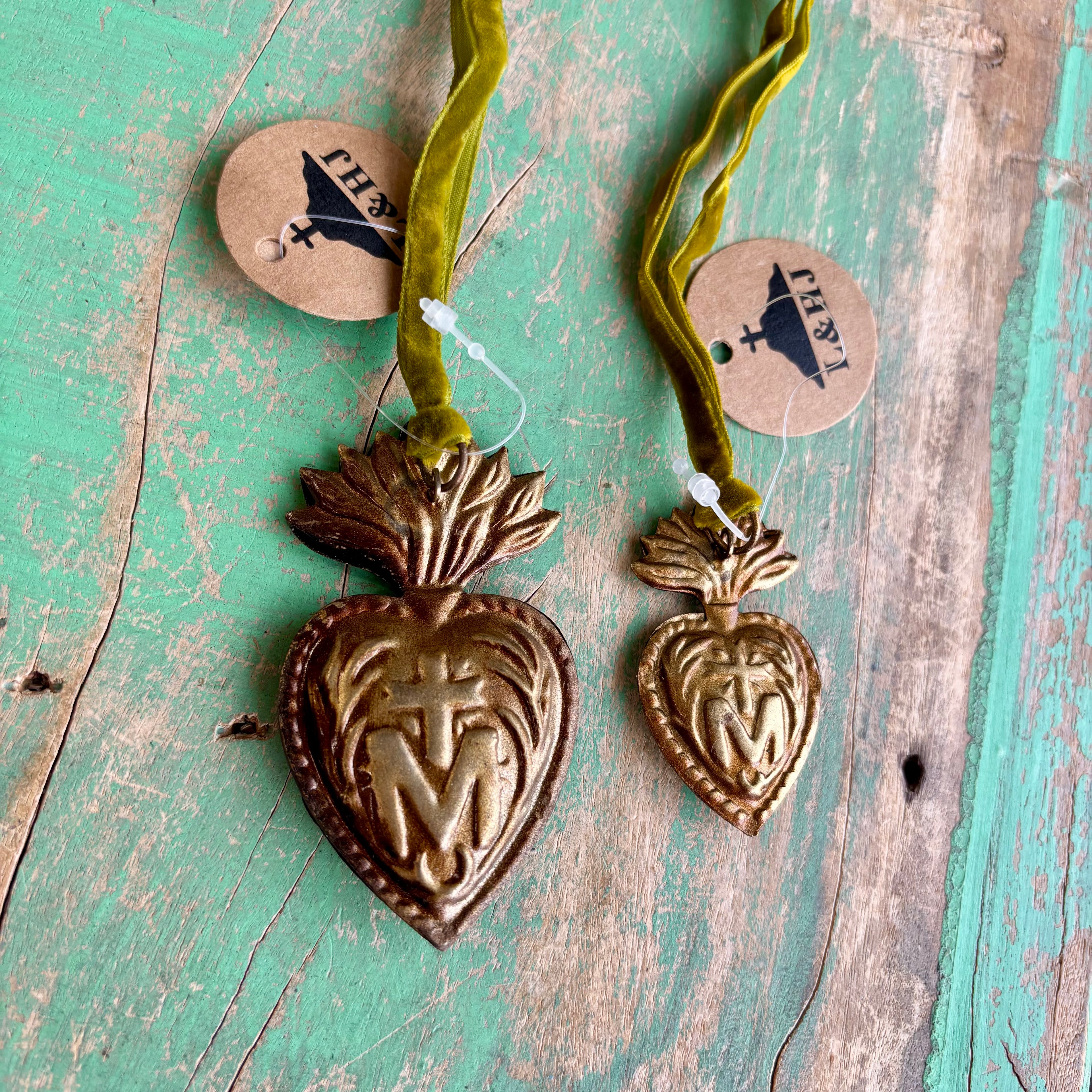 To Jesus Through Mary Sacred Heart Bubble Ornaments