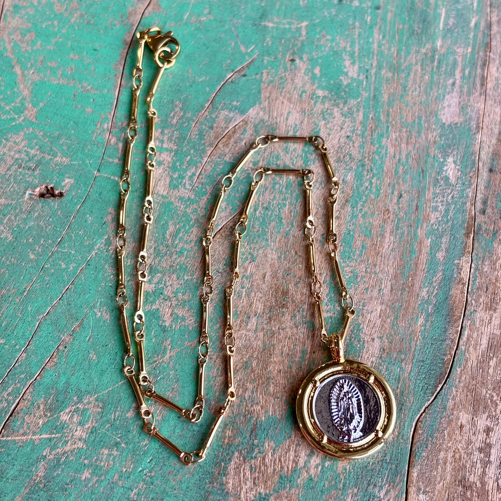 Two Tone OLG Bone Chain Necklace