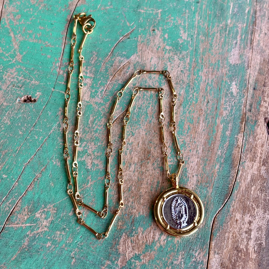 Two Tone OLG Bone Chain Necklace