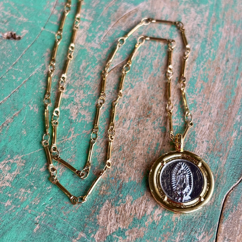 Two Tone OLG Bone Chain Necklace