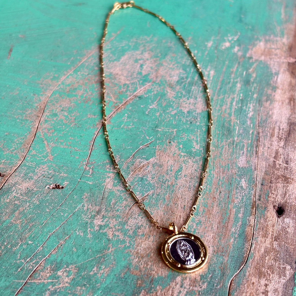 Two Tone OLG Bone Chain Necklace