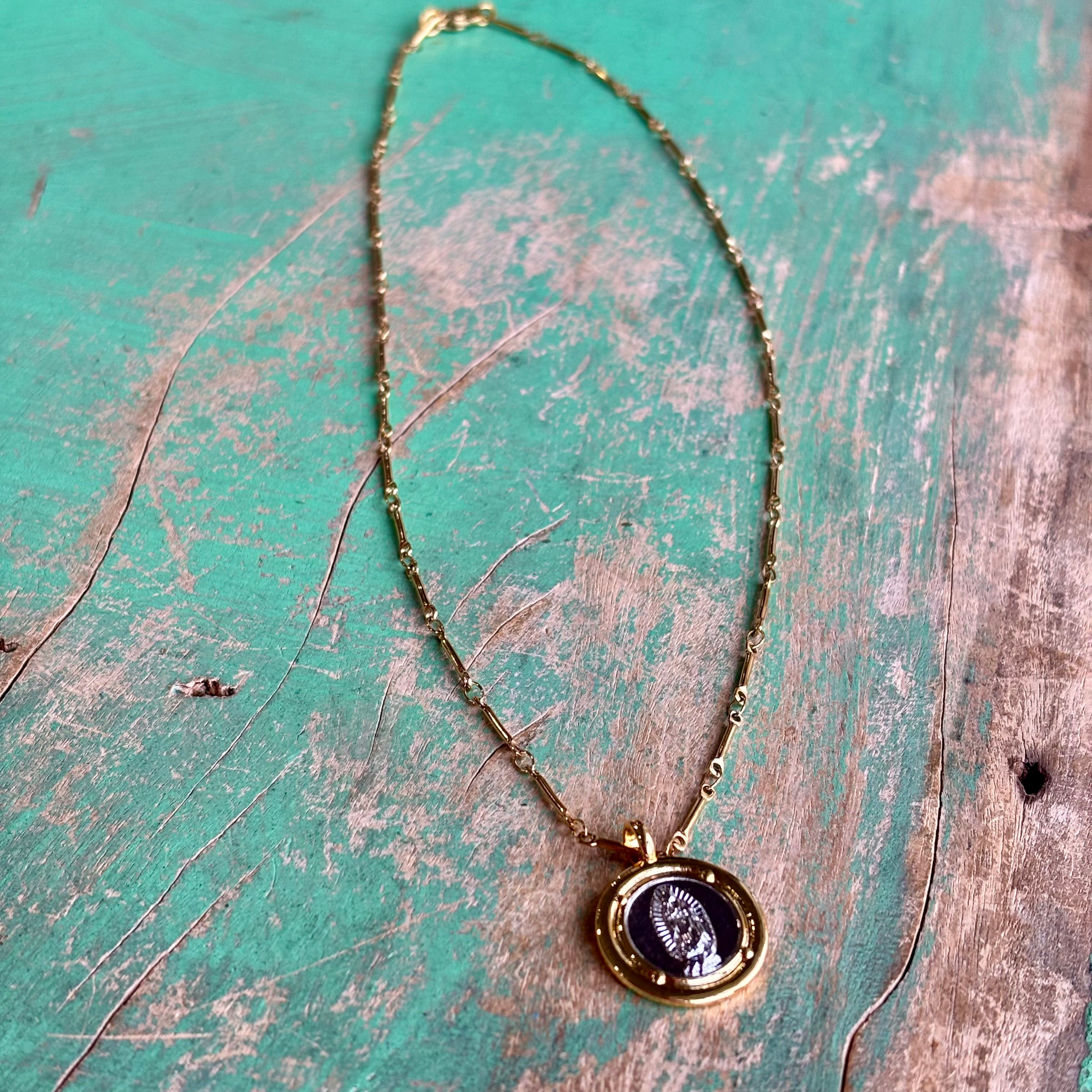 Two Tone OLG Bone Chain Necklace