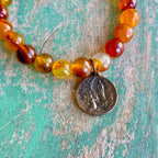 Orange Our Lady of Lourdes Bracelet