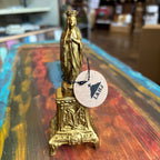 Small Gold Mary on Pedestal