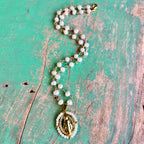 Pearl Miraculous Medal Necklace