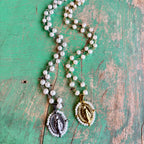 Pearl Miraculous Medal Necklace