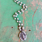 Pearl Miraculous Medal Necklace