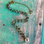 Natural Stone Sacred Heart Necklace