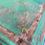 Enamel OLG Adjustable Necklace or Earrings