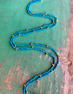 Long Natural Stone Layering Necklaces
